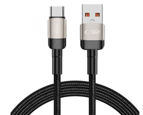 Laidas USB - USB C 100W 2m pintas juodas Tech-Protect